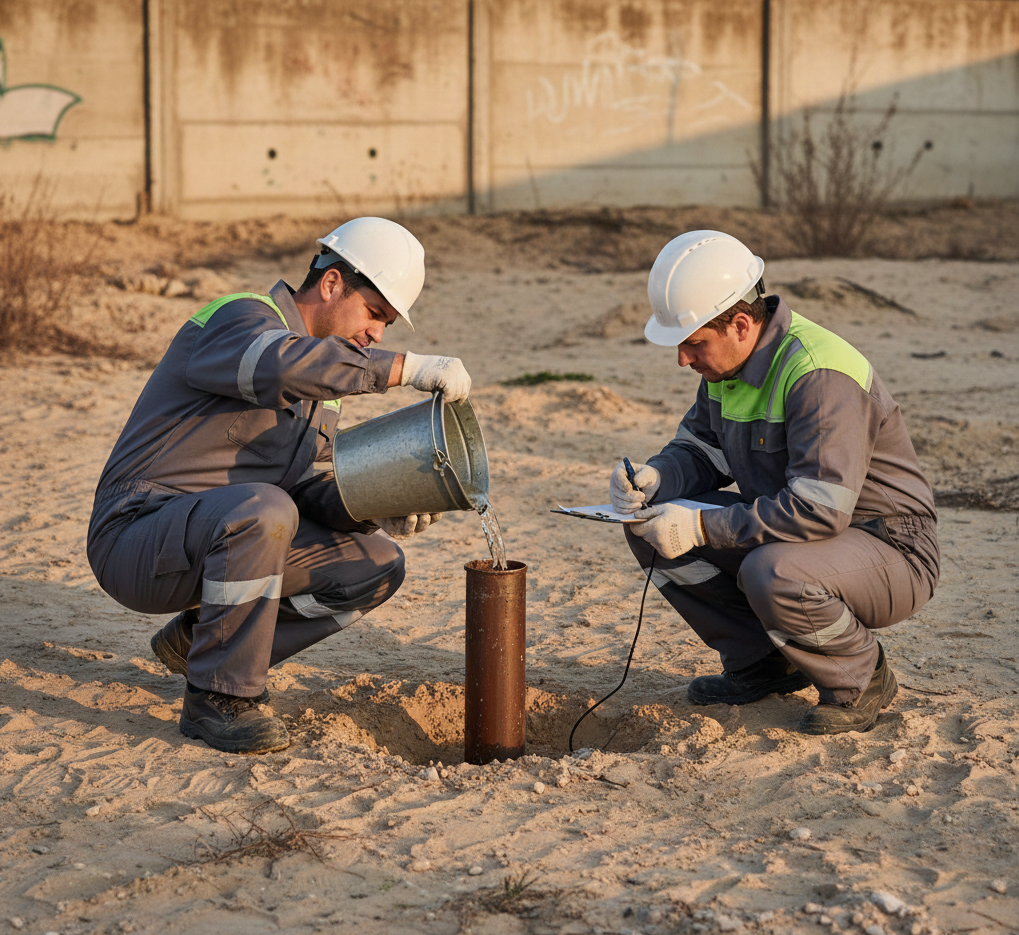 Execução de sondagem SPT