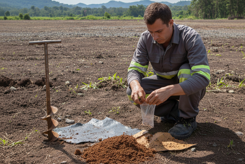 Execução de sondagem SPT